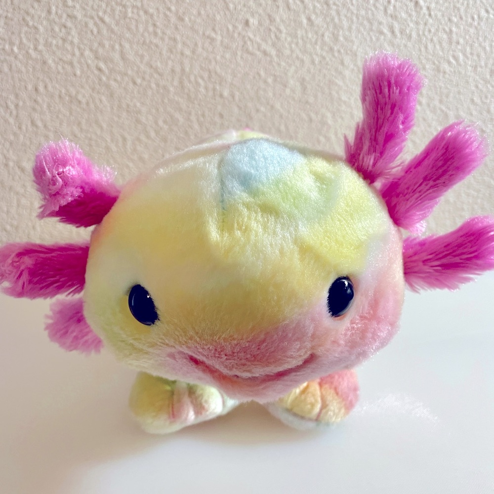 RARE Build A Bear Online Exclusive TIE-DYE AXOLOTL Plush
